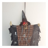 Muñeca Bruja Terror Colgante Luz Y Sonido Halloween C/pilas