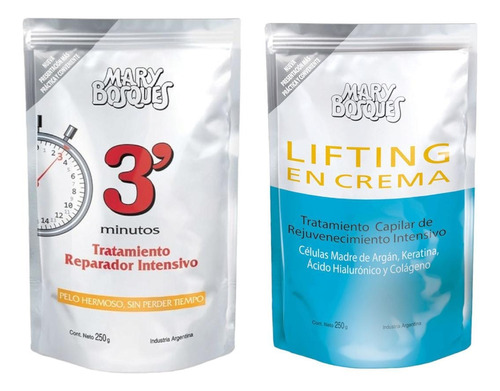 Kit Mary Bosques Lifting En Crema + 3 Minutos Doypack X2u