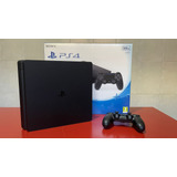 Playstation 4 Ps4 Slim 500gb Usado Com 100 Jogos