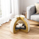 Casa De Viaje Para Perros Y Gatos Plegable Kraft Papel 