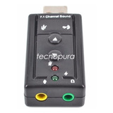 Tarjeta Sonido 7.1 Canales Usb Plug & Play + Control Volumen