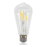 Lampara Filamento Led Dimerizable Edison 4w Calida Vidrio Claro