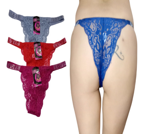 3 Bikinis De Encaje De Mujer Corte Cachetero Calzones Sexis