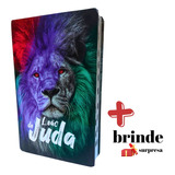 Biblia Sagrada Capa Dura Leão De Judá Colorido Letra Hiper Gigante Jovem Harpa Ferreira Almeida Indice Lateral Masculina Jovem Palavras De Jesus Negrito Evangelica Promessas Luxo Aba Letra Grande Fé