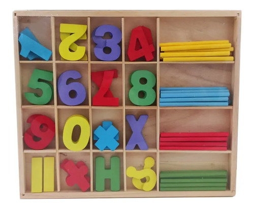Juego Didactico Madera Restas Abaco Numeros Sumas Pizarron