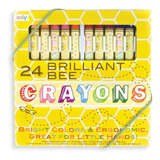 Crayones De Colores De Cera De Abeja X24 Unidades