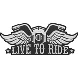 Bordado Patch Live To Ride Motociclista P/colete Macacão M.4