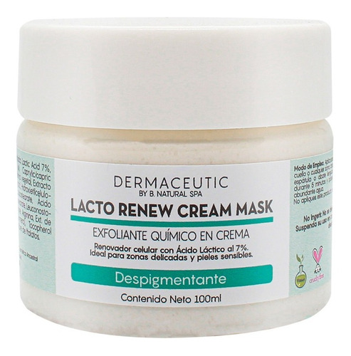 Kit Lacto Renew Cream Mask 100ml + Booster Arbutina 5% 30ml Todo Tipo De Piel