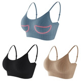 Set De 3 Brasier Deportivo De Ropa Interior Bralette Push Up