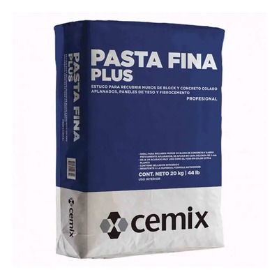 Estuco Pasta Fina Plus Blanco 20 Kilogramos Cemix | Envío gratis