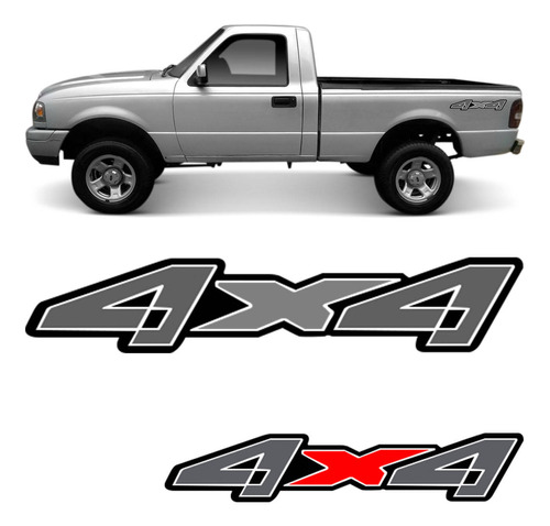 Emblema Adesivo 4x4 Ranger 2007 2008 2009 2010 2011 2012  