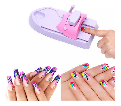 Maquina Para Colorear Uñas Con 6 Placas De Acero Estampadas