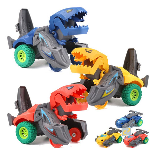 3 Juguetes De Coche De Dinosaurio,monster Truck,juguetes