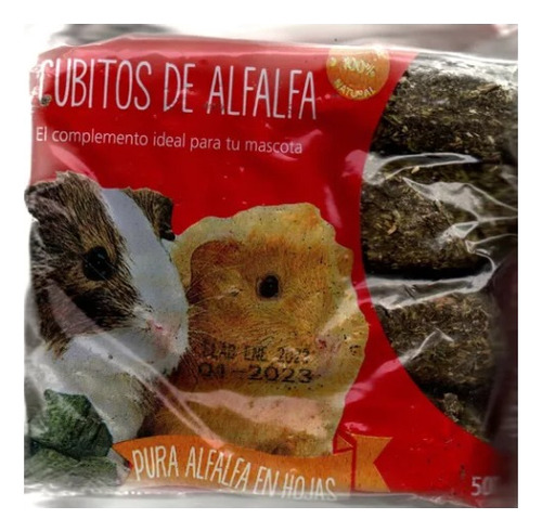 Alimento Cubos Alfalfa Cobayos Zootec Roedores Conejos 500gr