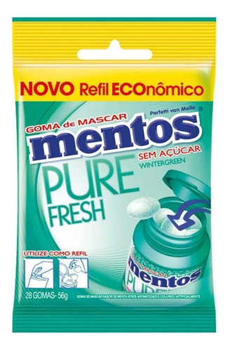 Mentos Refil Pure Fresh Wintergreen 56g Perfetti