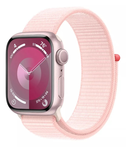 Apple Watch Series 9 Gps Caixa Rosa 41 Mm Loop Rosa-clara