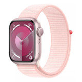 Apple Watch Series 9 Gps  Caixa Rosa De Alumínio  41 Mm  Pulseira Loop Esportiva Rosa-clara