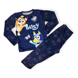  Pijama Conjunto Bluey Manga Larga Niños Invierno