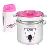 Kit Termocera 900g Branca Rosa+ Aquecedor Cera Rollon 