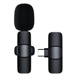 Microfone Lapela Sem Fio P/ Celular C/ Entrada Usb C Type C