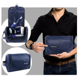 Necessaire Masculina Organizador Mala Viagem Postagem 24hrs Cor Azul C/borda Azul