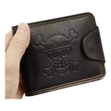 Billetera Tarjetero One Piece Japón Luffy Relieve Cuero Pu 