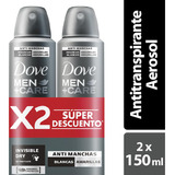 Desodorante Dove Men Invisible 2x89gr