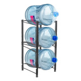 Estante Organizador Rack 3 Botellones Agua 20lts Negro