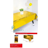 Mantel Plast. Dorado Metalizado Reutilizable 1,37 X 1,83 Mt.