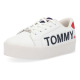 Tenis Sneakers Tommy Hill Dama Blanco Cordones 607-31