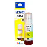 Botella De Tinta Epson T504 Amarillo 7500 Páginas