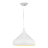 Colgante Techo Gota Blanco 1 Luz Lampara Living Led Kas