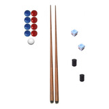 Taco Canto 85 Cm Bola 50 Mm Giz Virola Bilhar Sinuca Snooker