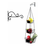 Z Basket Collection Cesta Colgante Para Cocina, 3 Niveles, C