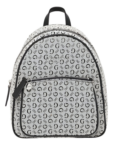 Guess Bolso Mujer De Marca Tipo Backpack Draven Gris/blanco 