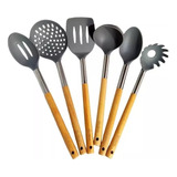 Utensilios De Cocina Nylon Mango De Madera Hudson