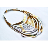 Collar Plata Y Oro, Diseño Argentino, Accesorio De Moda