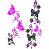 Calcomanias Stikers Flores Y Mariposas