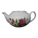 Tetera De Porcelana Con Flores 600cc