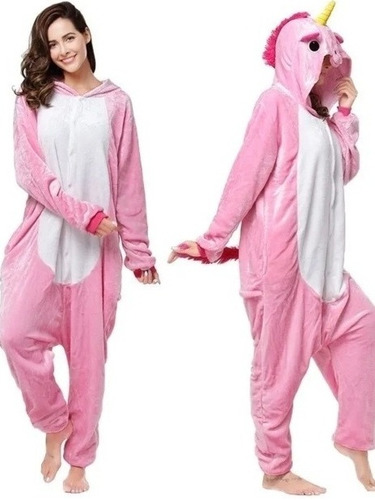 Pijama Kigurumi Unicornio Kawaii Rosa Y Celeste