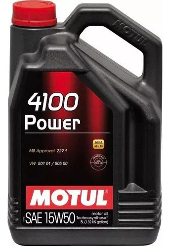 Motul 4100 Power 15w50 X 5lts Semisintetico 