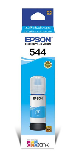 Botella De Tinta Original Epson T 544 Cyan L3150 L3160