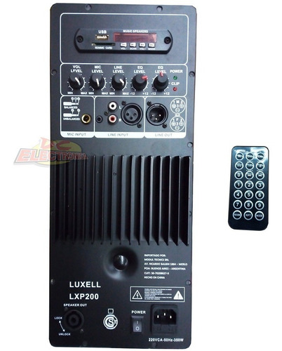 Modulo Amplificador 250w Para Bafle C/bluetooth/salida
