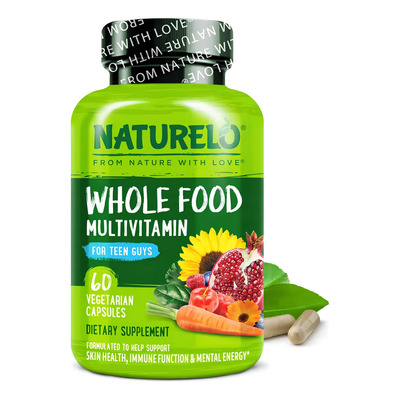 Naturelo Multivitamínico Sin Sabor Vegano Orgánico 60 Cápsulas Adolescentes