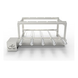 Gril Inox Para Churrasqueira Pré Moldadas  65cm 5 Espetos