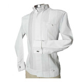 Guayabera De Lino Presidencial Platino Slim Fit Domménico