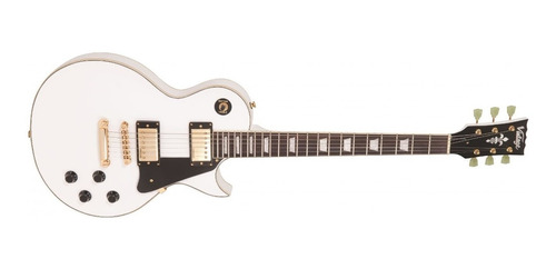 Guitarra Elect Vintage V100aw Les Paul Artic White Acc Gold