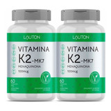 Combo 2 Vitamina K2 Mk7 - Menaquinona 100mcg Vegano - Lauton