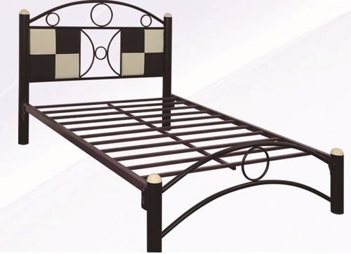 Cama Degeorge Mat Tubular  Elegante 2 Colores De Tapiz