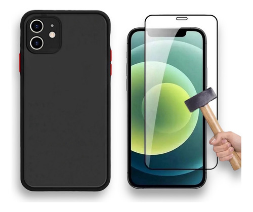 Case Capa Capinha Translucida Para iPhone 11 + Pelicula Tela